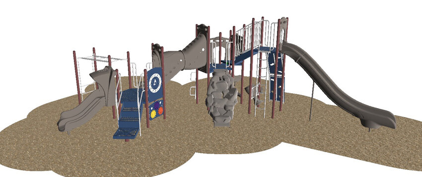 This is the front view of the new Ortner Memorial playground equipment will soon be installed in the Charter Oak City Park.