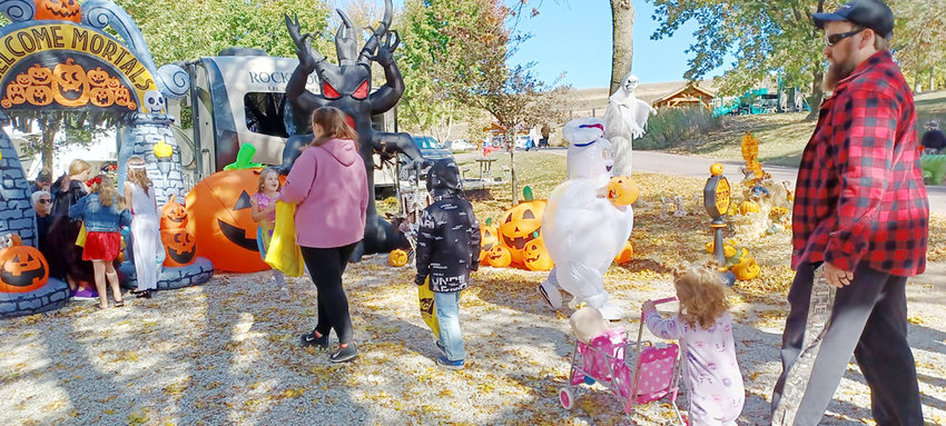 Ghouls and goblins of all shapes and sizes filled the Willow Lake Campgrounds over the weekend collecting candy from campers and having a frightening time.