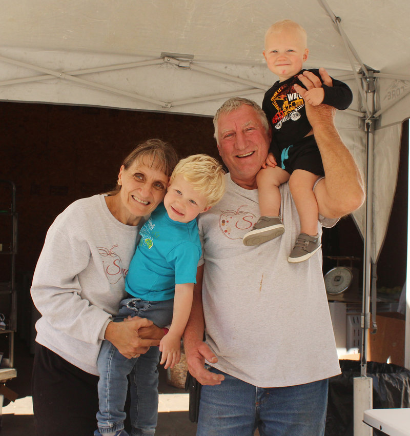 Beckett and Maddux Duncan were great helpers to their grandparents Kathy and Gary Duncan at the concession stand during the annual Small’s Fall Festival.