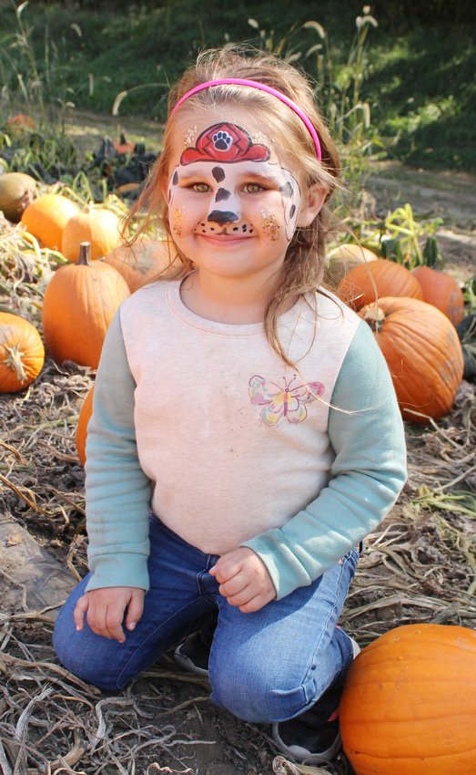 Nova Patterson was on a mission to pick the best pumpkin in the patch over the weekend at Small’s Fruit Farm.