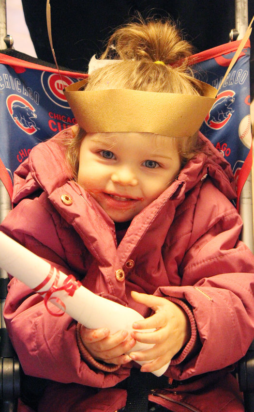 Aria Grace Golarga enjoyed the crafts during the Polar Express event at the Watson Station.