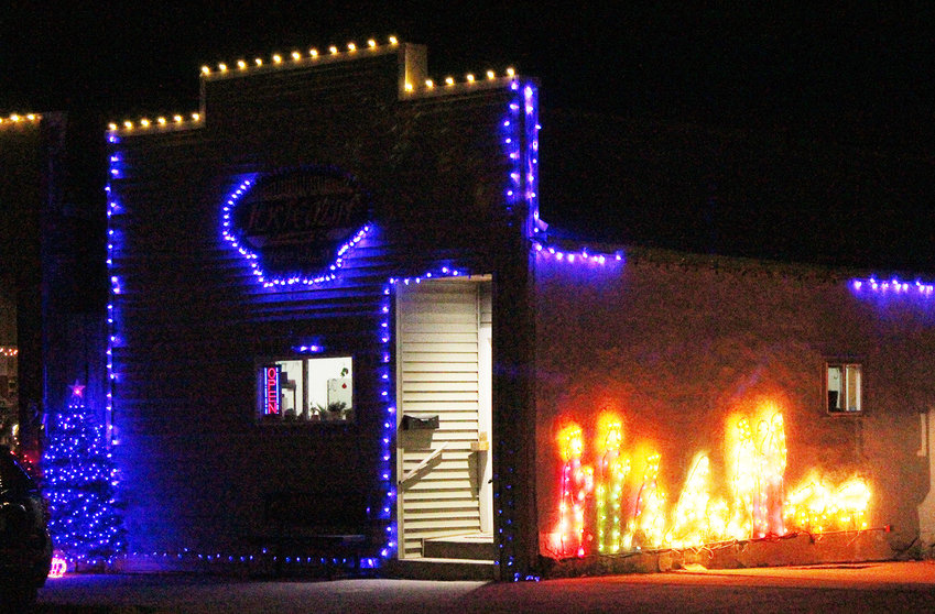 Many Businesses got into the Christmas Spirit, decorating for the festival.