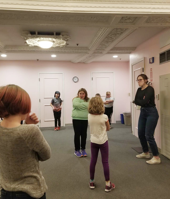 Rose Theater staff taught students acting games to improve their skills for the elementary musical that is set to take place in Logan during the month of March.