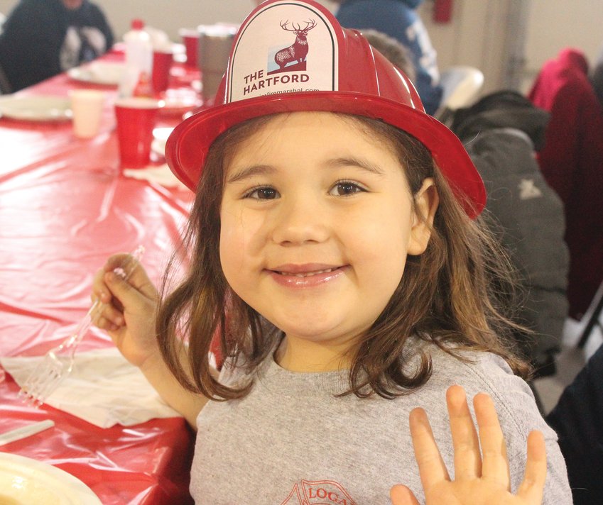Catalina enjoyed her breakfast at the Mondamin Fire & Rescue department’s annual pancake feed that was held on Sunday, Jan. 29 in Mondamin.