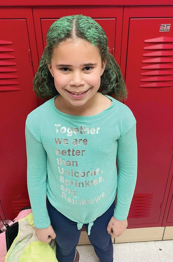 Amaya of Missouri Valley got into the spirit as Missouri Valley Schools celebrated Dr. Seuss' birthday and Read Across America week.