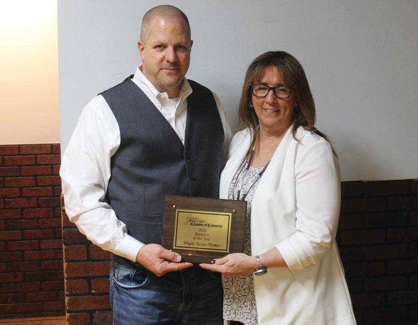 Wayne Kester Homes received the Business of the Year Award for commitment to improving the appearance of Missouri Valley's business area and investment in multiple buildings.