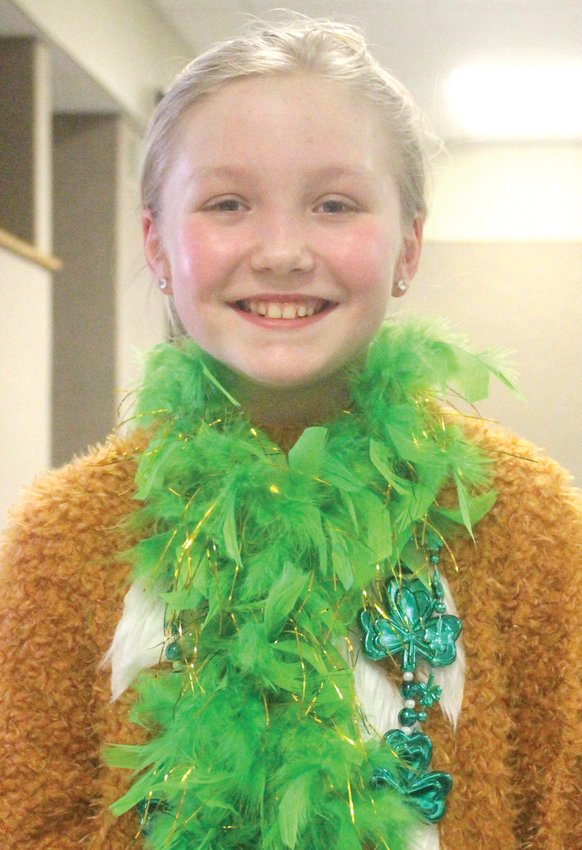 St. Patricks Day celebrated in Dunlap:  Lilly Gunia.