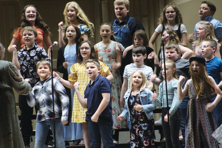Fourth graders gave the show a spark with their performance of "Dynamite."