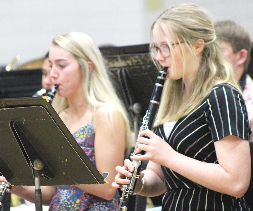 High School Band:  Ave Klinker and Ally Lawson.