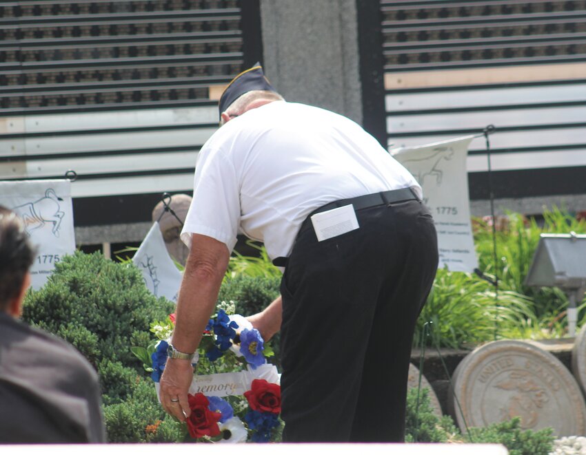 Wreaths were placed in honor of those who made the ultimate sacrifice in all military conflicts.