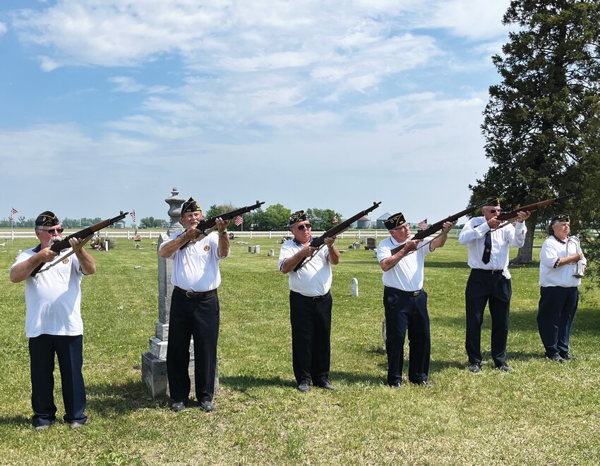 A rifle volley was rendered by members of American Legion Post #378. Post #378 assisted with services in Calhoun, Pisgah, Little Sioux and Mondamin.