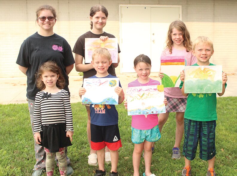 Magnolia Art in the Park on Saturday, July 15 had many children gathered to paint and play at the park with Sarah Andregg leading a painting class. Here a photo can be seen of the group that completed the class.