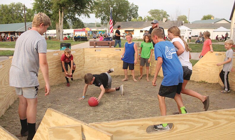 Kids enjoyed playing GAGA Ball outside of the 4H building at the fair.