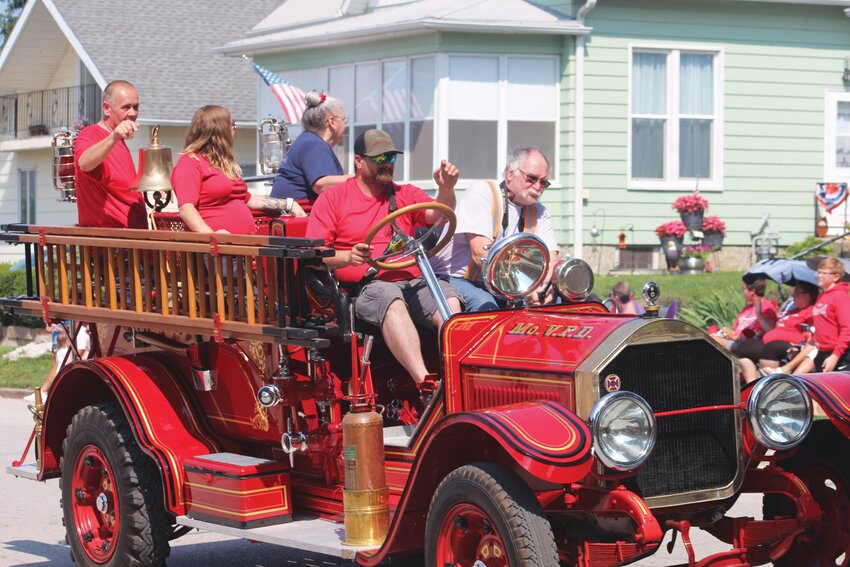 Vintage firetrucks were out and about during the parade.