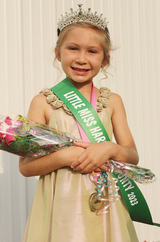 Jolee Cohn of Logan was named the 2023 Harrison County Fair Little Miss Princess during the ceremony held at the fairgrounds on Tuesday, July 18.
