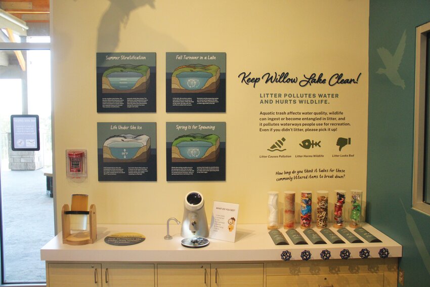 Another exhibit explains how pollutions affects various aspects of nature.