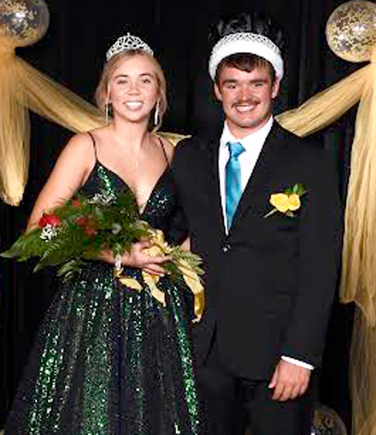 2023 Woodbine High School Homecoming Royalty:  Queen Addison Murdock and King Gavin Kelley.