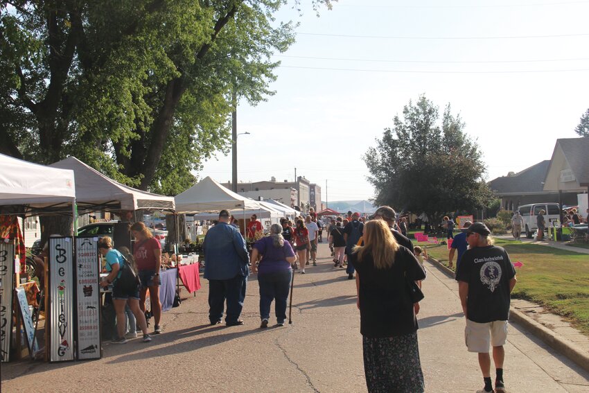More than 60 vendors lined the streets during Applefest, providing plenty of options for shopping.