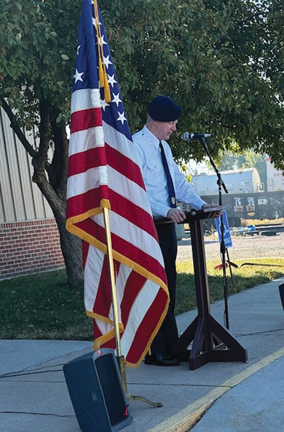 Post 337 Commander Brad Westercamp spoke at the ceremony.
