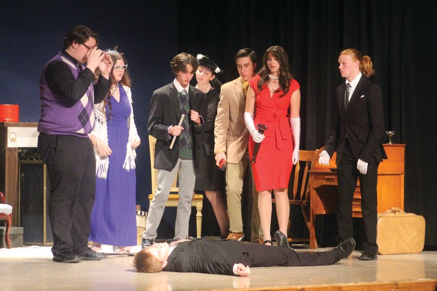 The death of Mr. Boddy (played by Jacob Hoden) provided a twist in the evening's plans.