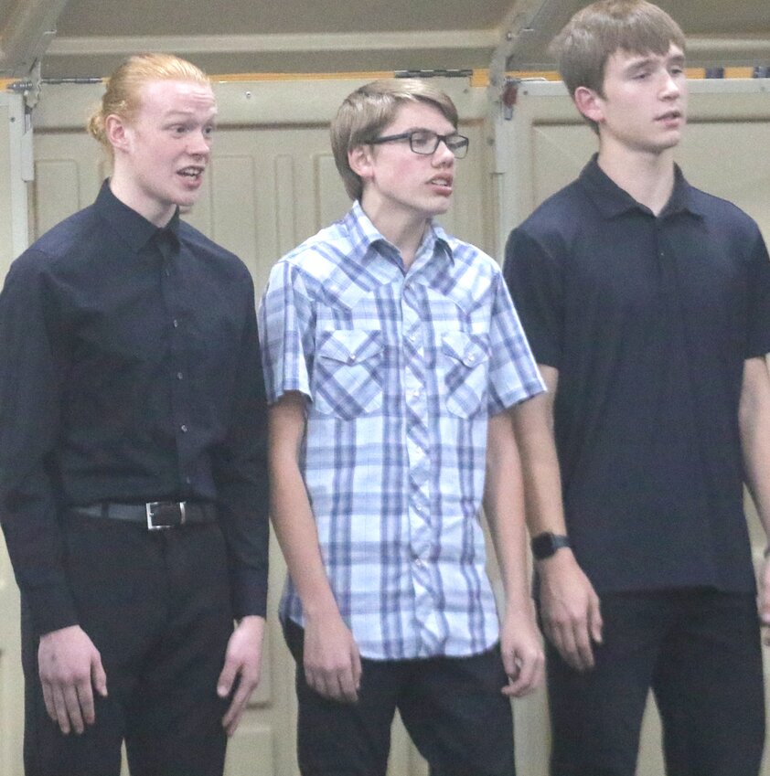 MVHS Fall Concert (from left): Adam Meadows, Dom McDowell, Jacob Hoden.