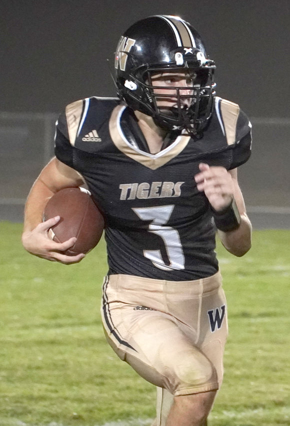 Woodbine's Cameron Kline finished with two interceptions's in the Sept. 4 win over Boyer Valley.
