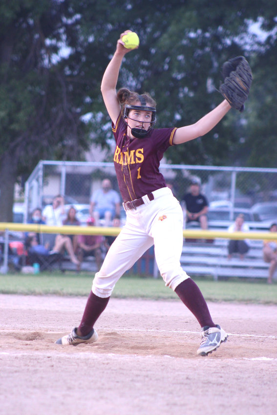 MaKenzie Smith throws a pitch against Lawton-Bronson on June 29.