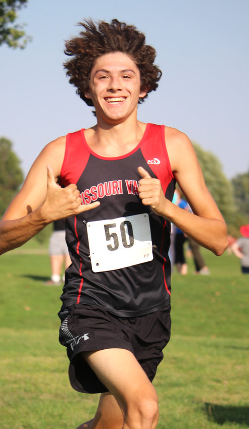 Missorui Valley's Jackson Hustak was one of three Big Reds to earn top-10 finishes at Tuesday's Tri-Center Invitational.