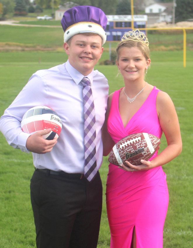 The 2020 Logan-Magnolia Homecoming Royalty was announced on Sept. 27 before the start of the jersey auction. Shown above is King Josef Hedger (son of Chris and Jacob Hedger) and Queen Ashlyn Doiel (daughter of Brandon and Amy Doiel).