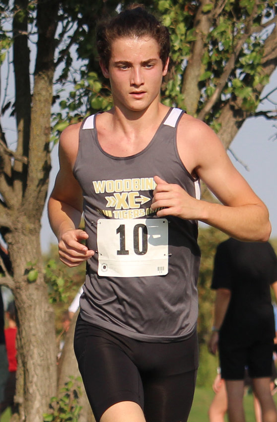 Woodbine's Conrad Schafer has consistently been among the top 20 runners for the Tigers cross country team this season.