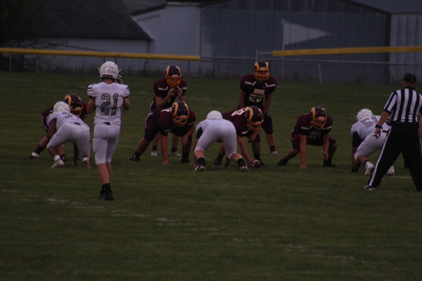 Anthony Newquist brings the Rams offense to the line against Eagle Grove on Sept. 4.
