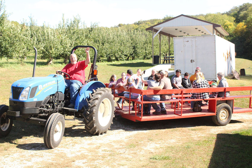 Tractor rides were fun for all at the Small's Fruit Farm Fall Festival.