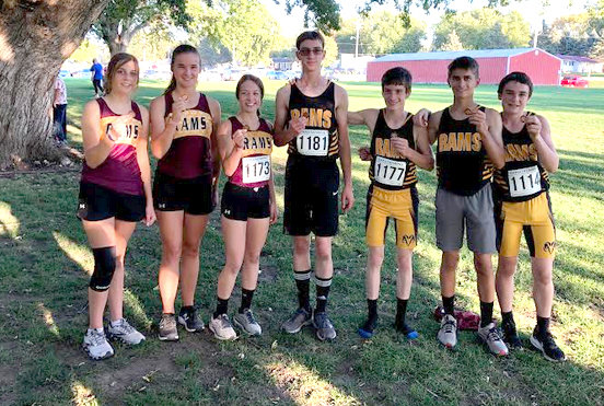 Olivia Beeson, Lauren McMillen, Hannah O'Connell, Ethan Reed, Justin Dorale, Kael Hamann and Erik Bailey all earned a medal at the Kingsley-Pierson Invitational on Oct. 5.