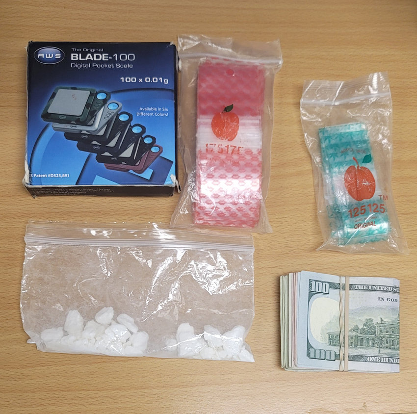 Items siezed during a recent traffic stop.