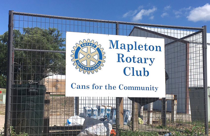 The Mapleton Rotary Club started their can and bottle redemption site &ldquo;Cans for the Community&rdquo; in the fall of 1997.