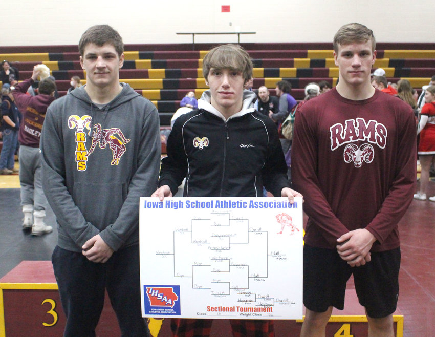 Kolby Scott (170), TJ Nutt (126), and Thomas Sisco (182) all advanced to the district wrestling tournament that will be held on Saturday, Feb. 12 in Onawa.