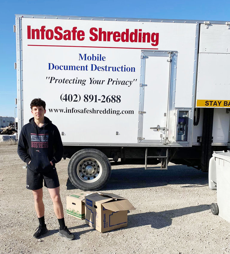 InfoSafe Shredding handled paper shredding on site.