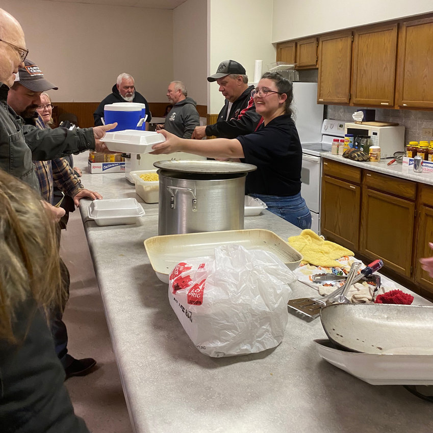 The serving line was a happy place as Moorhead Fire and Rescue volunteers made Monday night dinner plans easy!