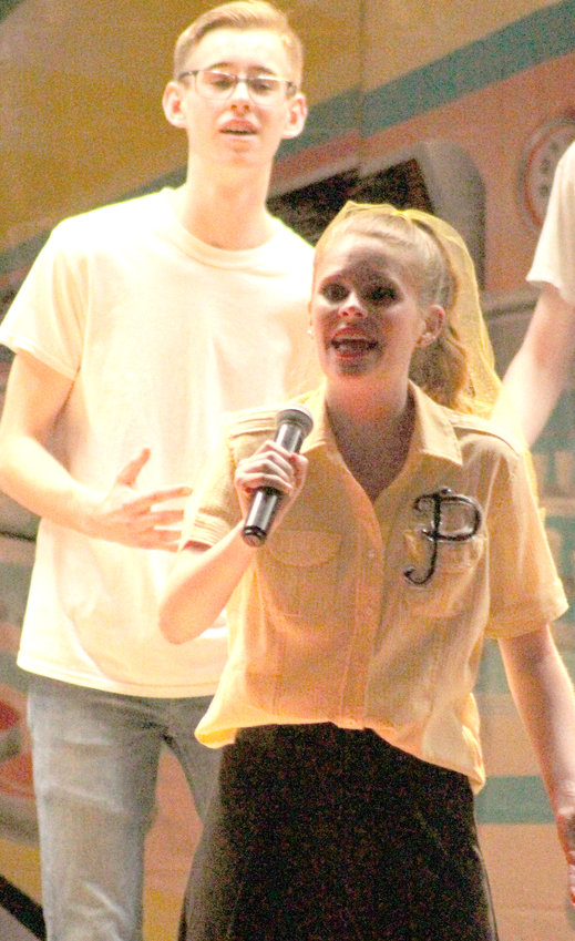 Missouri Valley's Payton Richardson sings a solo during the 'Mo. Show' Dinner Theatre on April 23 in Missouri Valley.