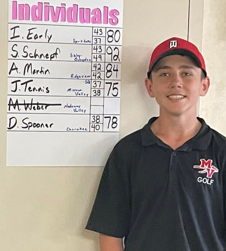 Missouri Valley's Jackson Tennis became just the second golfer in school history to qualify for the Boys State Golf Tournament, held on May 23-24 at Ames.