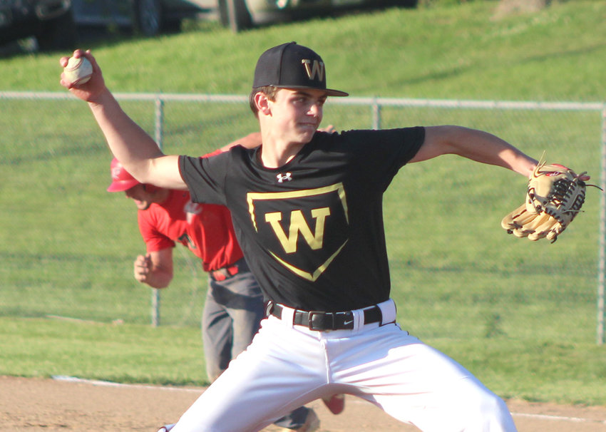 Woodbine's Carter Gruver allowed two hits and finished with eight strikeouts in the Tigers' Rolling Valley Conference win over Ar-We-Va on June 1.