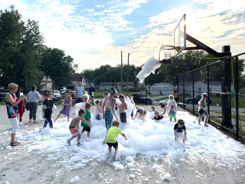 Art at the Park includes foam sprayers. This year's event is Saturday, July 23.