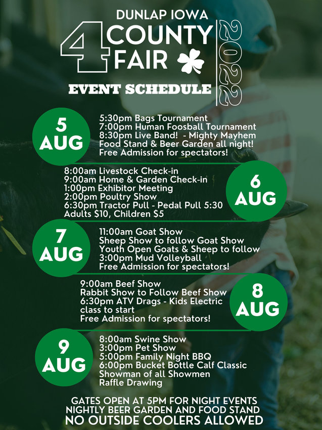 4 County Fair events schedule
