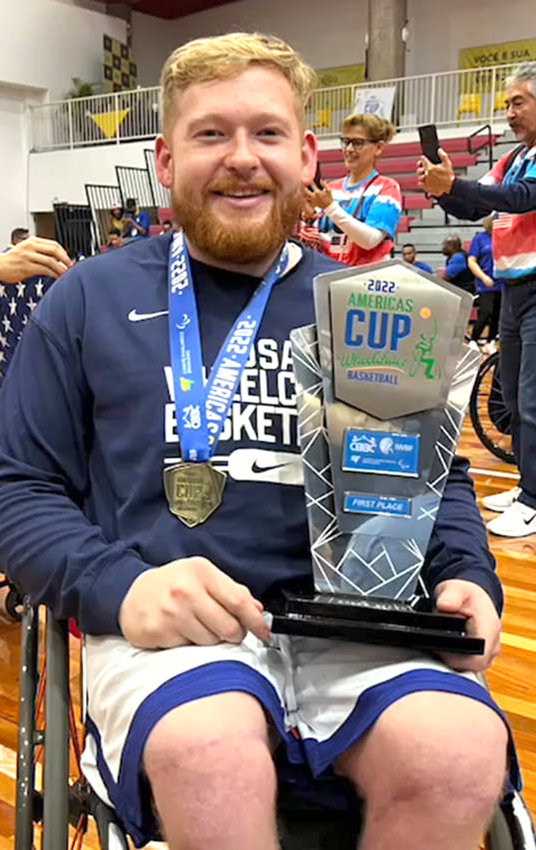Jeromie Meyer was selected to represent the United States at the International Wheelchair Basketball Federation America's Cup World Championships in early July.  His team won the title, and will be participating in the 2022 World Championshps in Dubai in November.