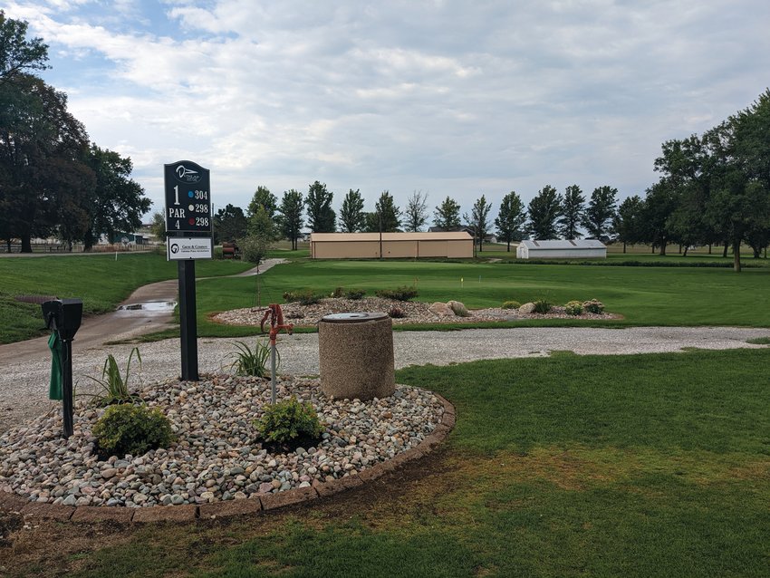 Each tee box has new signs with small landscaping beds around them.
