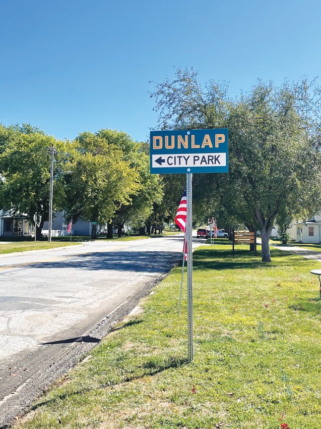 New finding signs point out various points of interest around Dunlap.