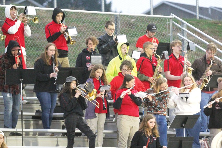 Graduated Missouri Valley pep band members took a trip back in time during the homecoming game on Friday night.