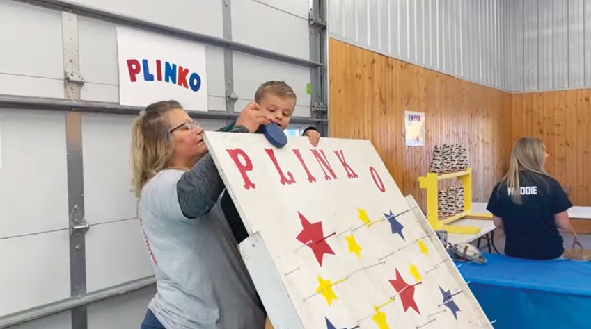 Plinko was one of the games offered at the Dunlap Carnival on Friday.