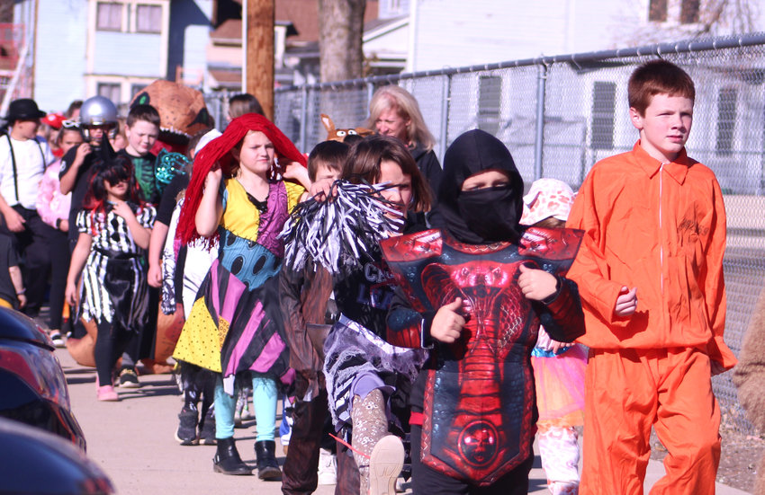 The MVAO Elementary in Mapleton hosted a costume parade on Oct. 28.