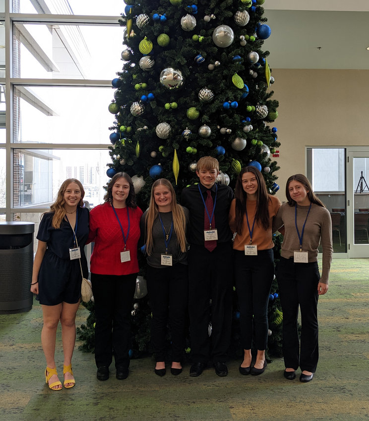Members of the Missouri Valley FBLA club  recently spent time at UFLC in Des Moines. Pictured are, from left, C Hutchinson, Peyton Bell, Brooklyn Lange, Mason Herman, Audrie Kohl and Paige Russmann.